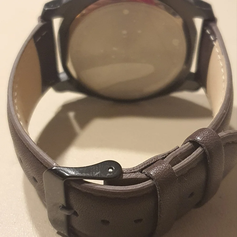 10/$20 FMDAL934 Black/Brown Leather Men's Watch